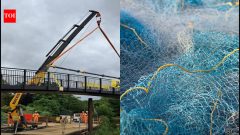 England turns old fishing nets into a 16-metre, low-carbon footbridge