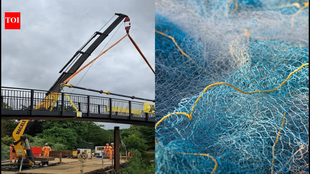 England turns old fishing nets into a 16-metre, low-carbon footbridge