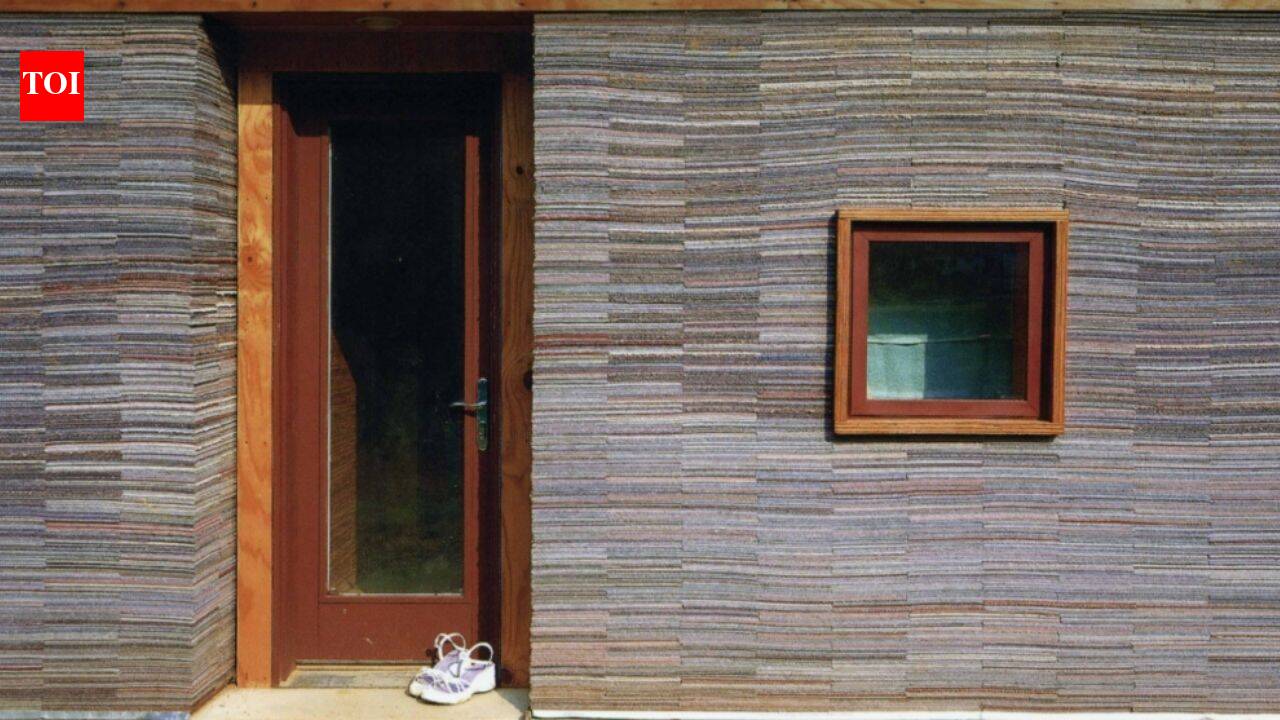 Alabama students built a home from 72,000 used carpet tiles in 2002
