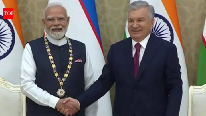 IndiaPM Modi conferred with Uzbekistan’s highest state honour