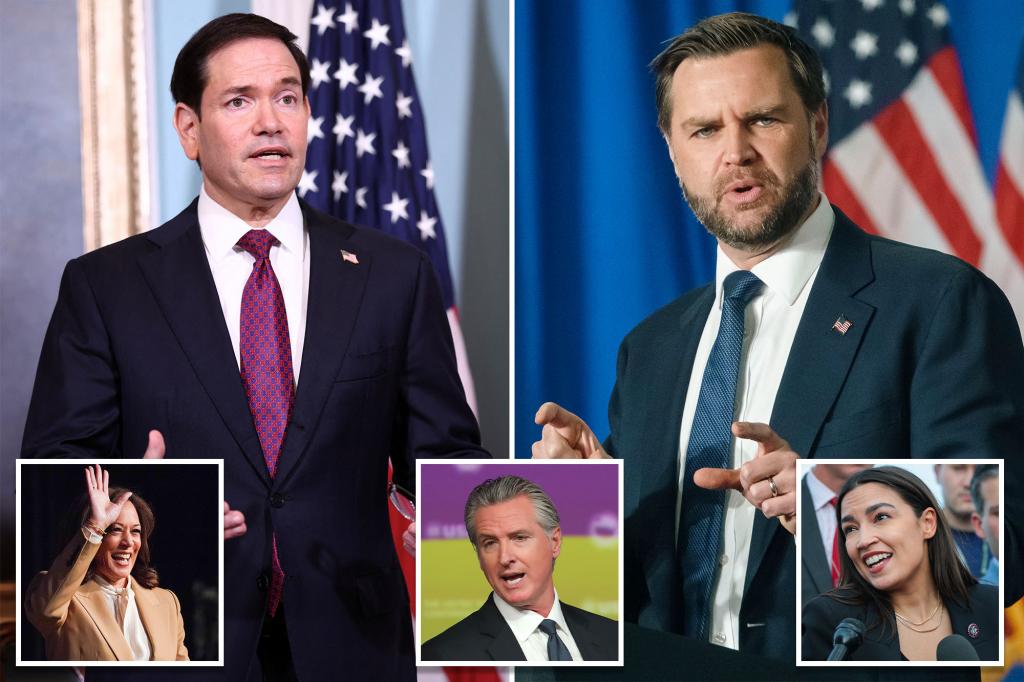 Rubio outperforms Vance in hypothetical 2028 match-ups against Newsom, Harris and AOC: poll 