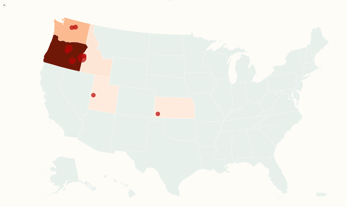 Map Shows Largest Active Wildfires in US Right Now