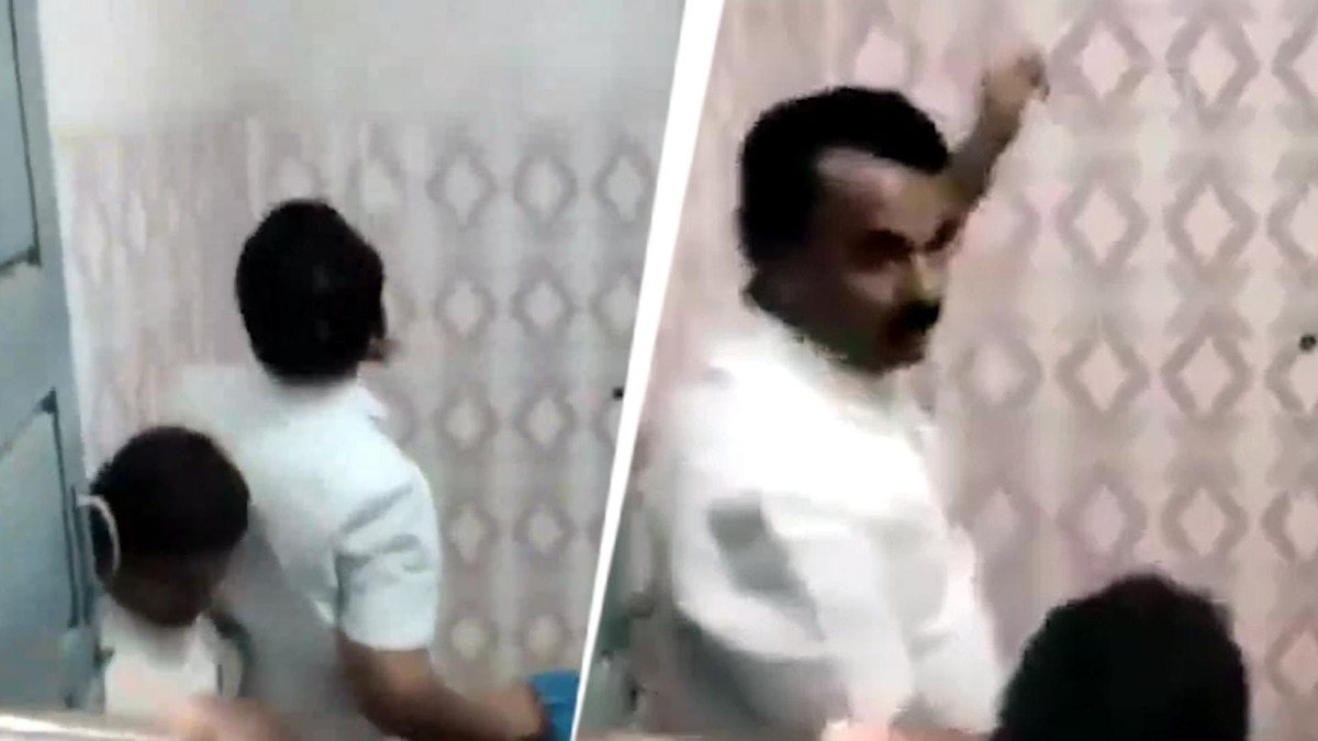 Video: Telangana minister sees filthy washroom, raps officials, cleans it himself