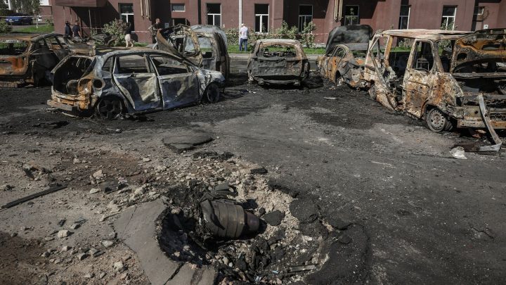 Narrow escape for woman as Russian drone hits residential area
