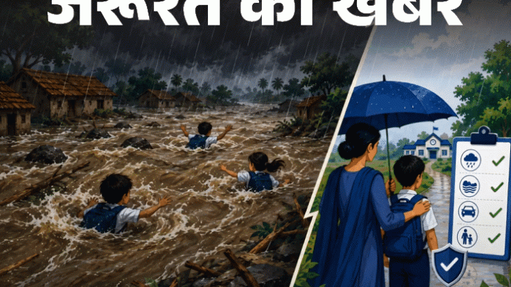 जरूरत की खबर- तीन स्कूली बच्चे नदी में बह गए: बारिश में बच्चों को स्कूल भेजने की सेफ्टी गाइडलाइंस, बरतें ये 8 जरूरी सावधानियां1:40Play video