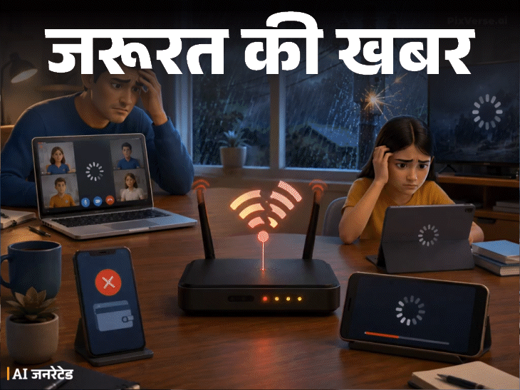 जरूरत की खबर- बारिश में खराब इंटरनेट कनेक्शन: वाई-फाई न चले तो तुरंत करें ये काम, एक्सपर्ट से जानें बेहतर इंटरनेट के 12 टिप्स1:37Play video