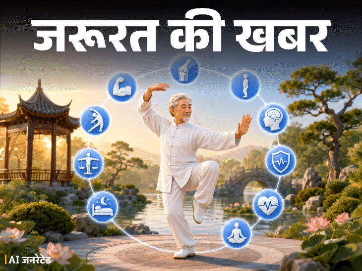 जरूरत की खबर- चीनियों की सेहत का राज ‘ताई-ची’: योग, मेडिटेशन और मार्शल आर्ट भी, जानें इसके 10 हेल्थ बेनिफिट्स, करने का सही तरीका1:33Play video