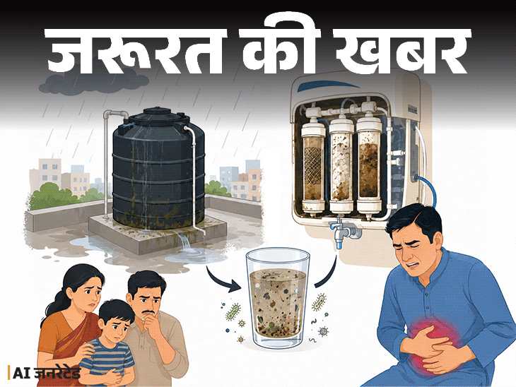 जरूरत की खबर- बारिश में दूषित हो सकता है पानी: हो सकते हैं गंभीर हेल्थ रिस्क, एक्सपर्ट से जानें वाटर टैंक क्लीनिंग का सही तरीका1:23Play video