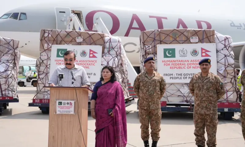 Pakistan dispatches humanitarian aid to Nepal after deadly floods, landslides