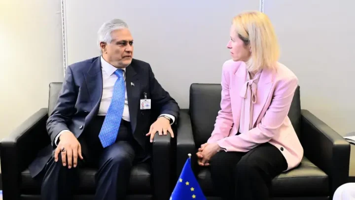 Dar meets EU foreign policy chief, stresses importance of GSP+ for Pakistan's trade ties with the bloc