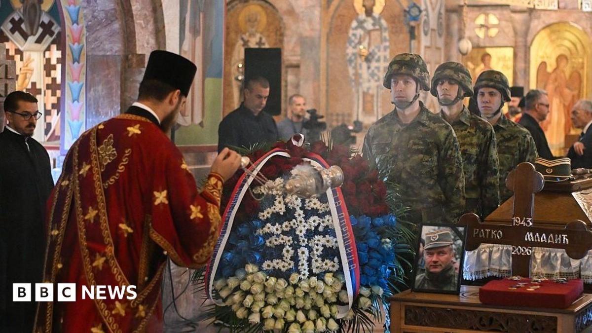 Thousands turn out in Serbia for funeral of  'Butcher of Bosnia' Ratko Mladić