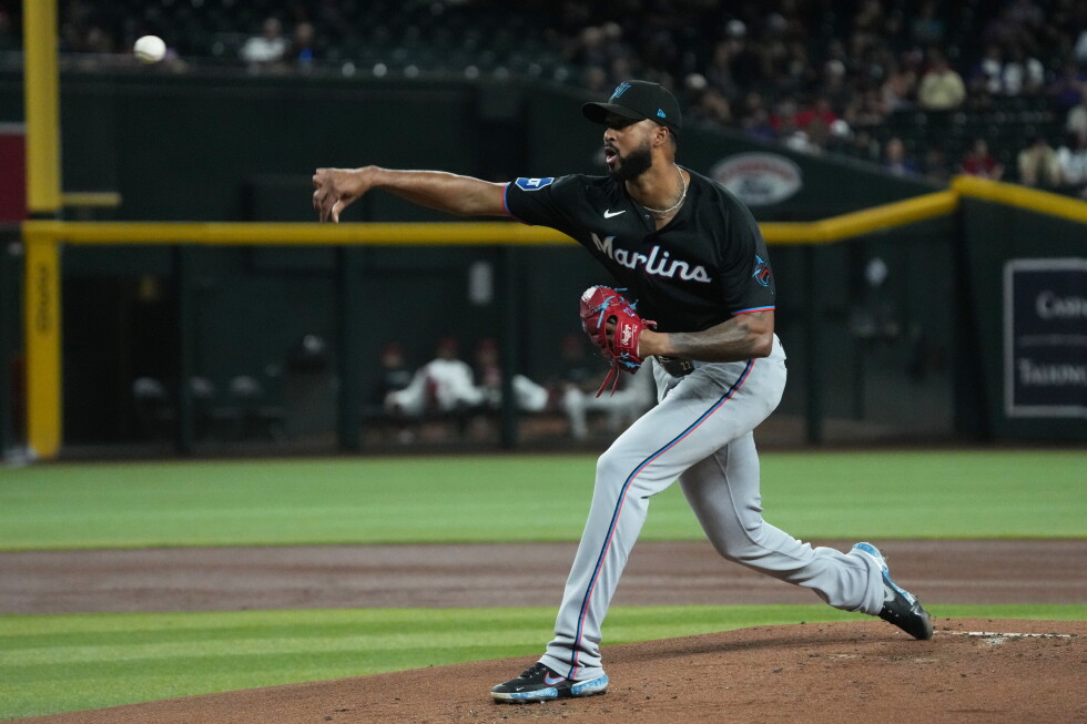 Marlins hold off Diamondbacks 4-3 with Alcantara getting 1st career save