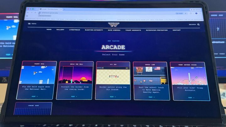 White House website debuts 5 retro arcade video games that promote Trump’s agenda