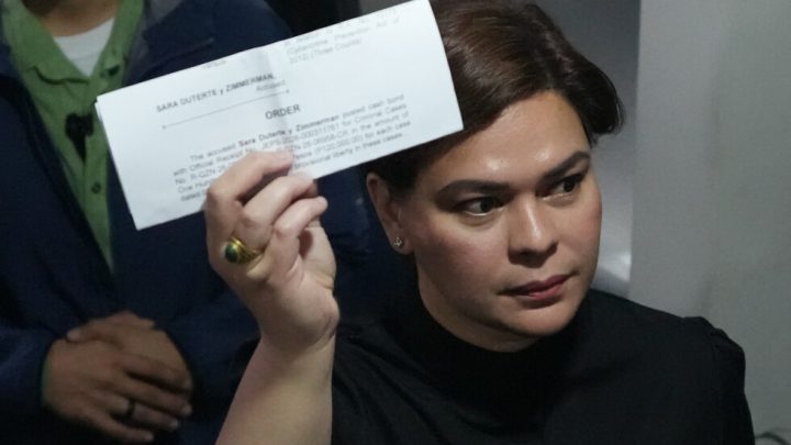 Philippines vice president posts bail in threats case