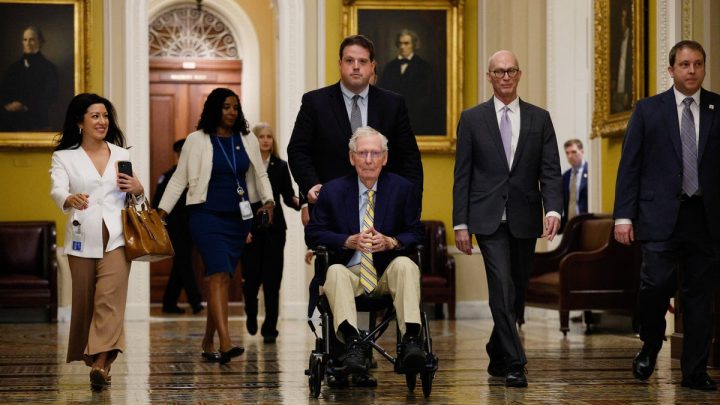 Mitch McConnell returns to Senate after long absence