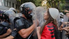 Protesters, police clash in Albania over Trump-linked project