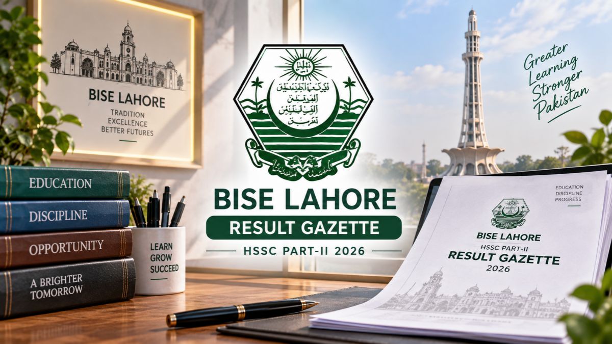 BISE Lahore 12th Class Result Gazette Released