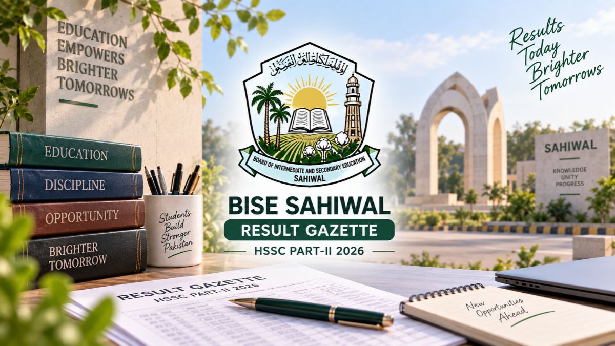 BISE Sahiwal 12th Class Result Gazette 2026 Released