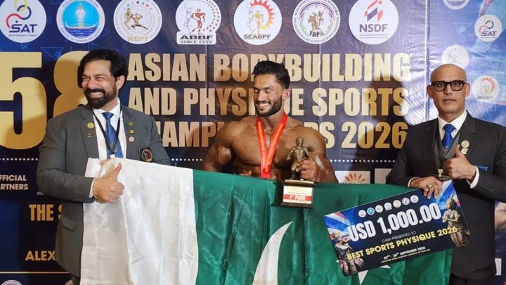 Pakistani Bodybuilder Wins Double Gold at Asian Championship