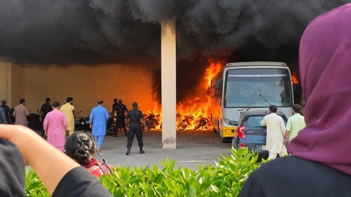 Electric Scooty Battery Explodes at GC University [Video]