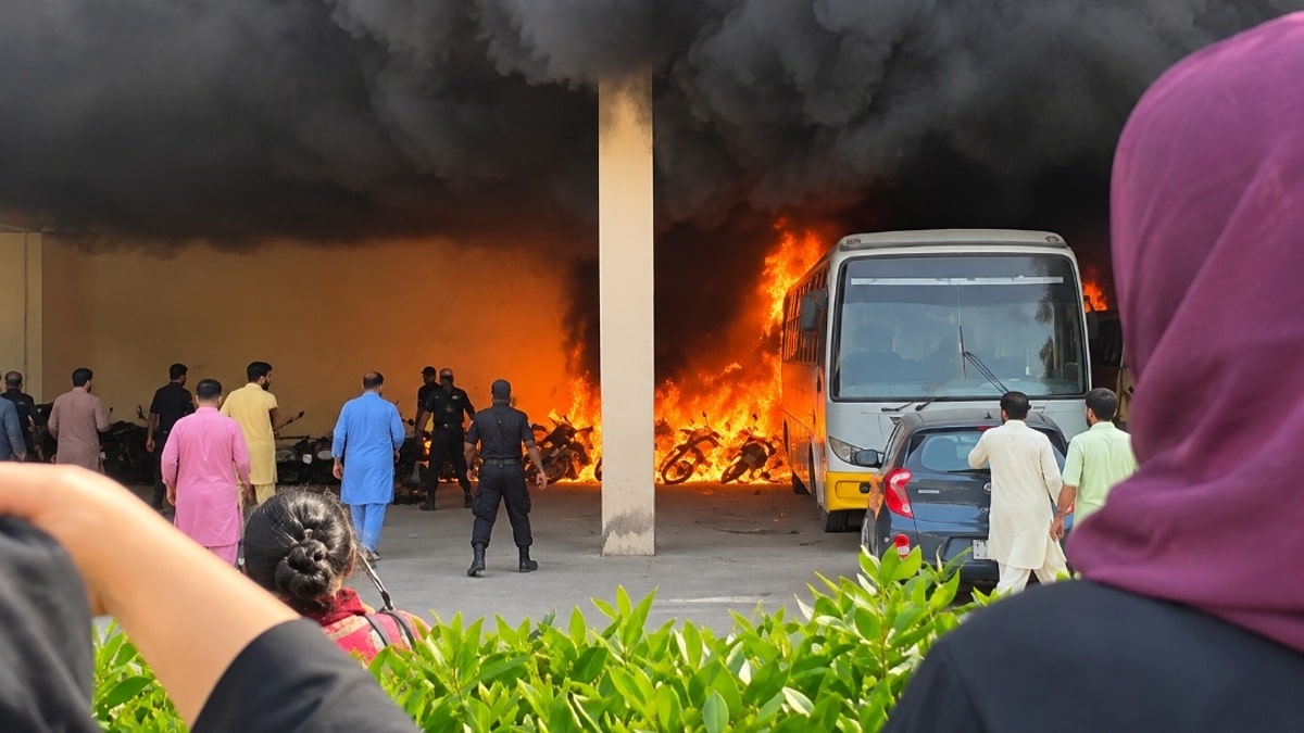 Electric Scooty Battery Explodes at GC University [Video]