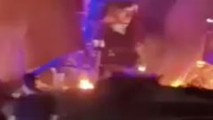 Moment Israeli strike hits next to Lebanese reporter