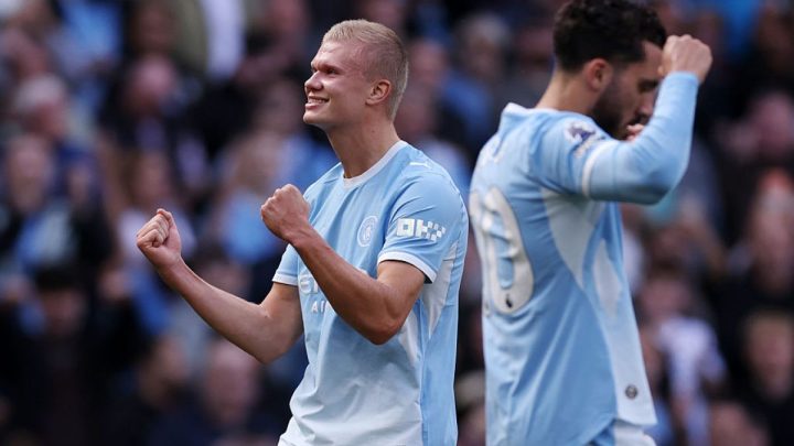 Haaland heads Man City to the top of Premier League with win over Coventry