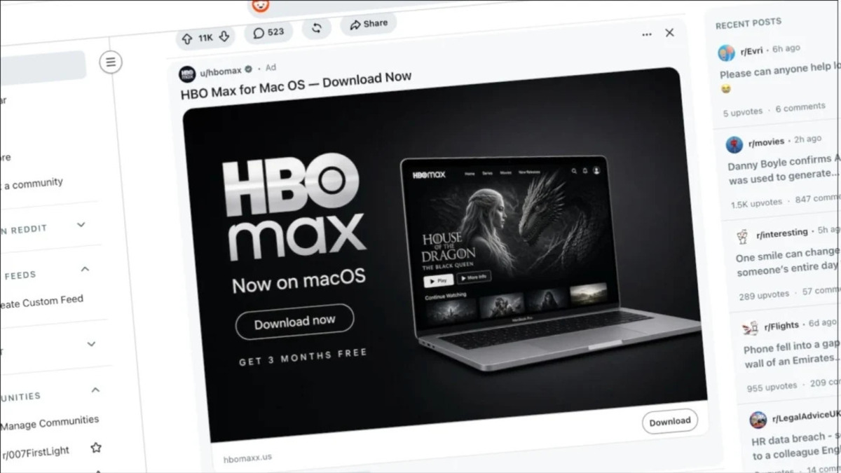 Clicking These Fake HBO Max Ads Can Infect Your Computer