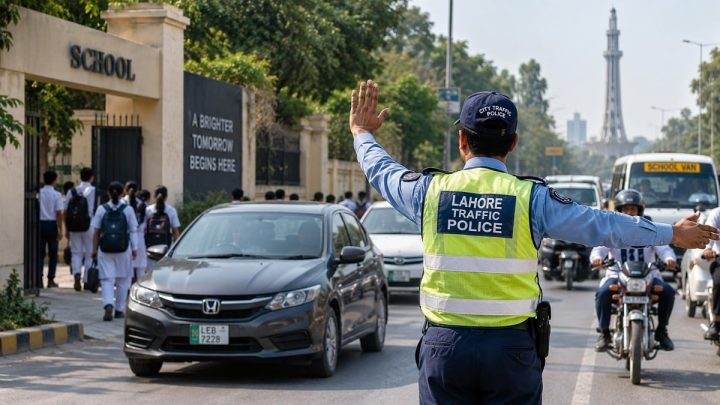 Lahore Traffic Police Deploys Extra Personnel During School Hours