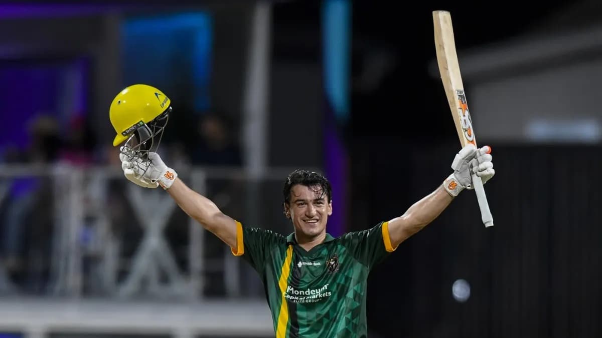 Maaz Sadaqat Creates History With Record-Breaking Century in CPL Final