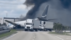 Amazon Prime plane overruns runway at Miami Airport