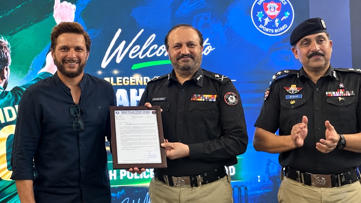 Shahid Afridi Appointed Sports Ambassador of Sindh Police