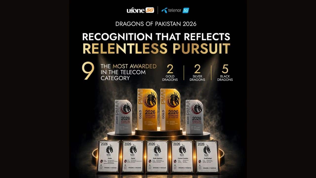 Ufone and Telenor Pakistan Secure Nine Awards at Dragons of Pakistan 2026