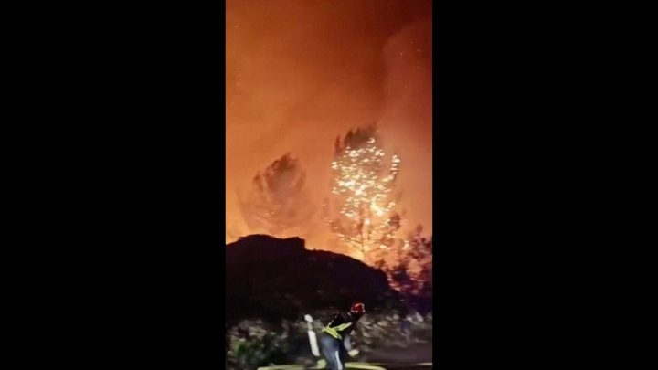 Wildfire rages on Croatia’s Dalmatian Coast island of Brac