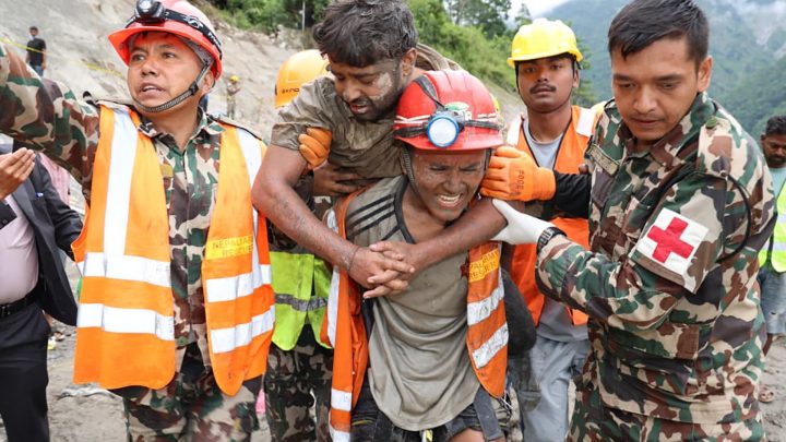 Nepal search teams rescue two workers from hydropower tunnel