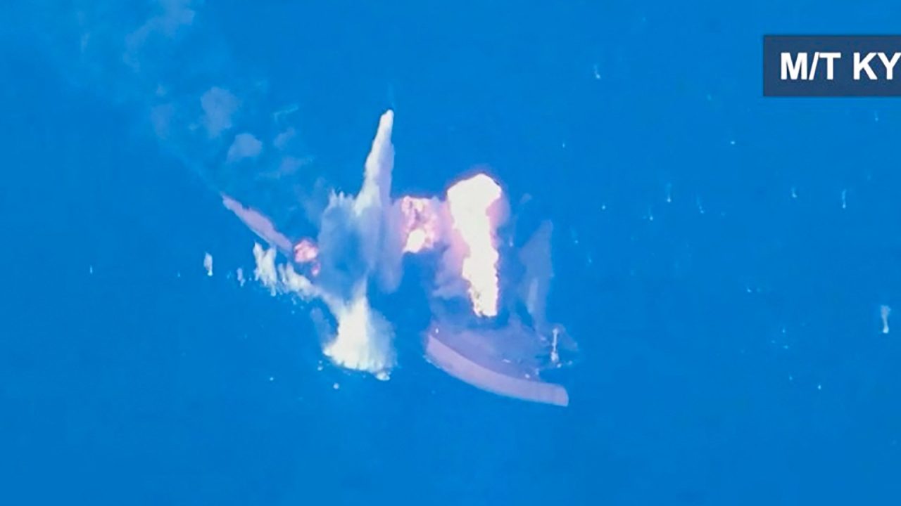 Iran touts military response as US maintains blockade, hits tankers