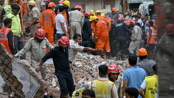 India teams search for survivors after Delhi building collapse kills six