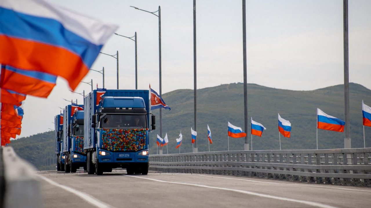 Russia and North Korea deepen relations with symbolic road bridge
