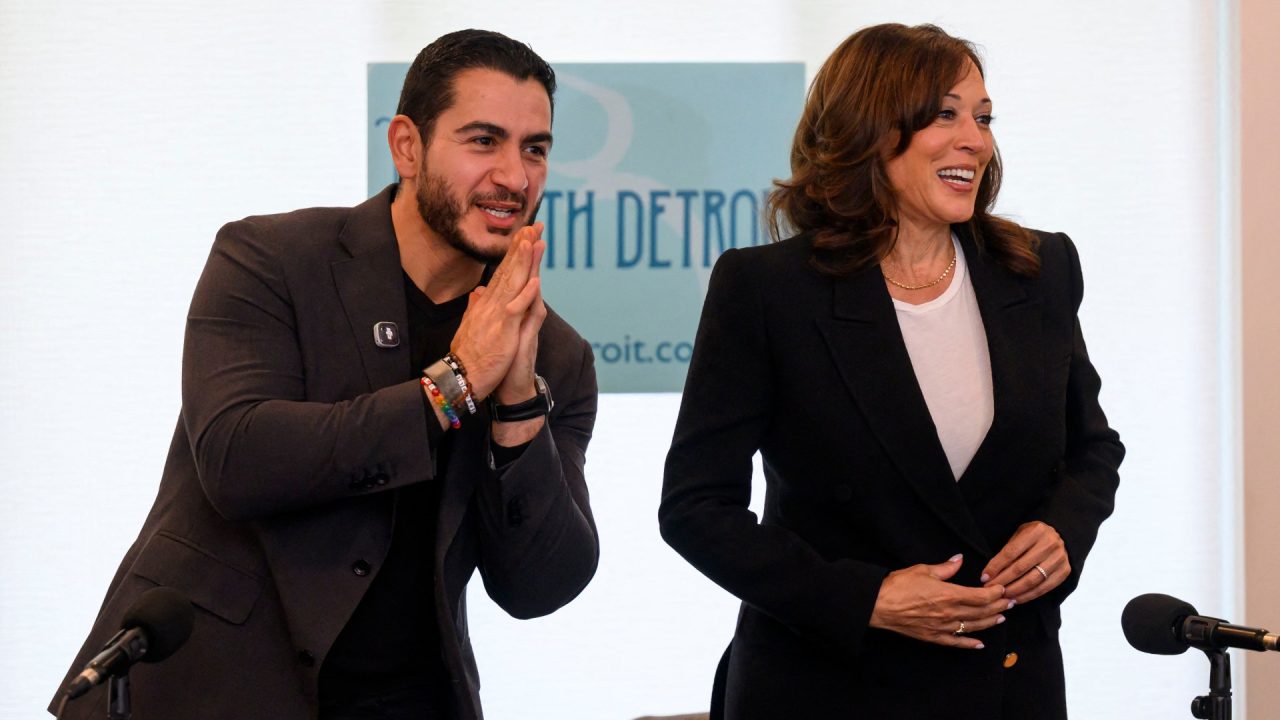 Kamala Harris campaigns with Abdul El-Sayed to unify Democratic voters