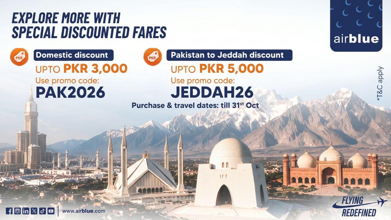 Airblue Launches Special Promo Codes Ahead of Winter Travel Season