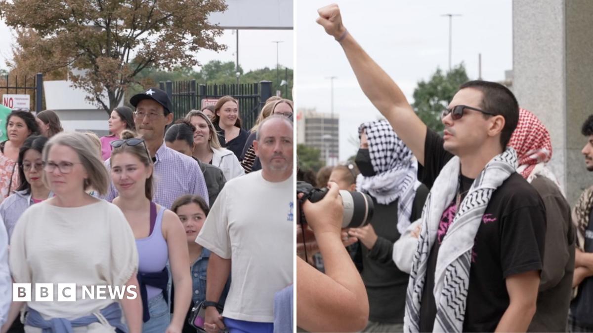 Watch: Concertgoers and pro-Palestinian activists arrive at Ed Sheeran concert