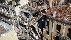 One dead and five missing after explosion destroys building close to Acropolis in Athens