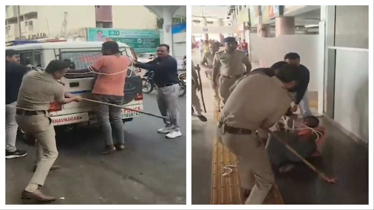 Cops 'recreate' crime scene, thrash man at bus stand where he beat partner to death