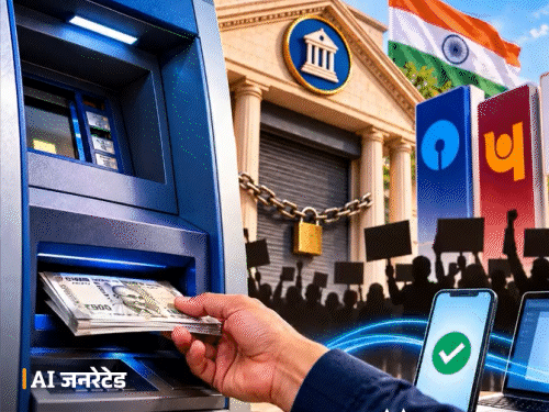 आज रविवार होने के बावजूद बैंक खुलेंगे, ATM भी फ्री: सोमवार से सरकारी बैंक 3 दिन बंद रहेंगे; 12 बैंकों के 7.5 लाख कर्मचारी हड़ताल पर0:49Play video