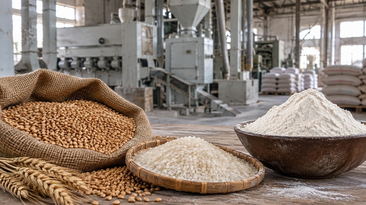 2 Flour Mills Sealed for Allegedly Mixing Cheap Broken Rice With Wheat