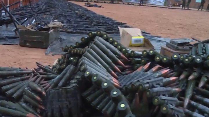 Niger displays arsenal seized after failed military mutiny