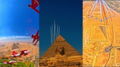 Turkish jets perform dramatic flyover above Egypt’s pyramids