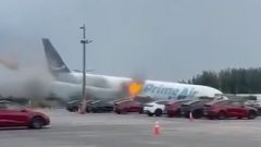 Moment Amazon plane crash lands in Miami