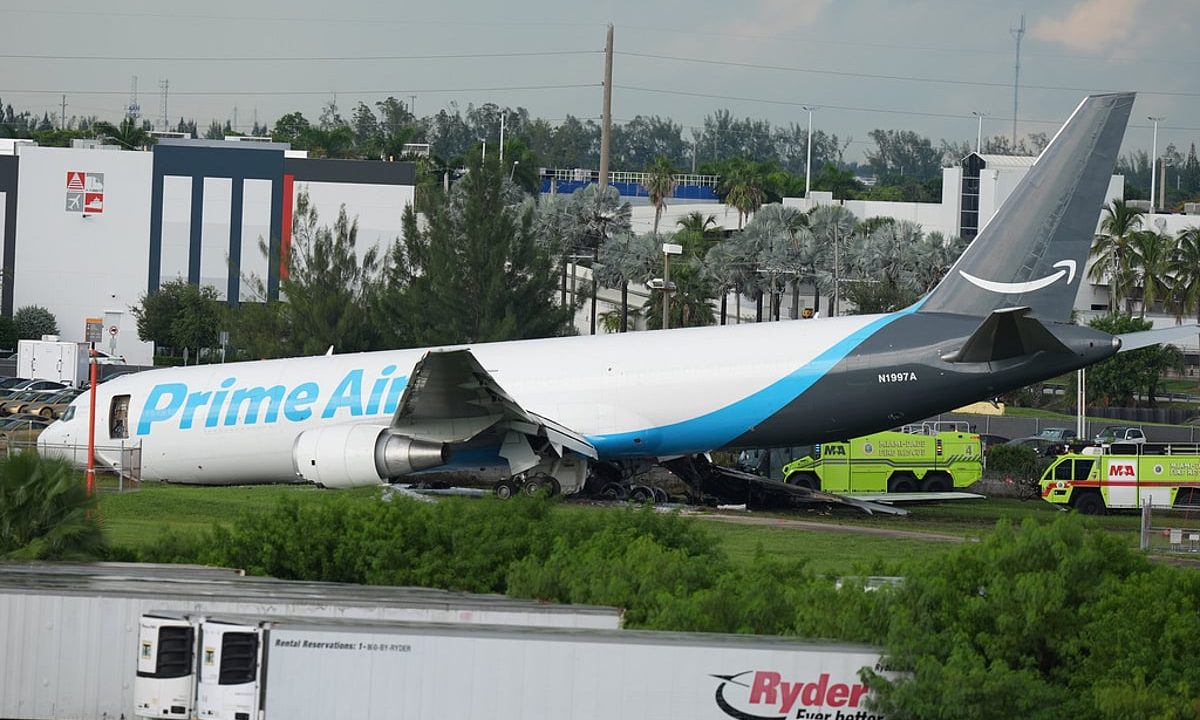 At least five dead after Amazon cargo plane barreled off runway at Miami airport