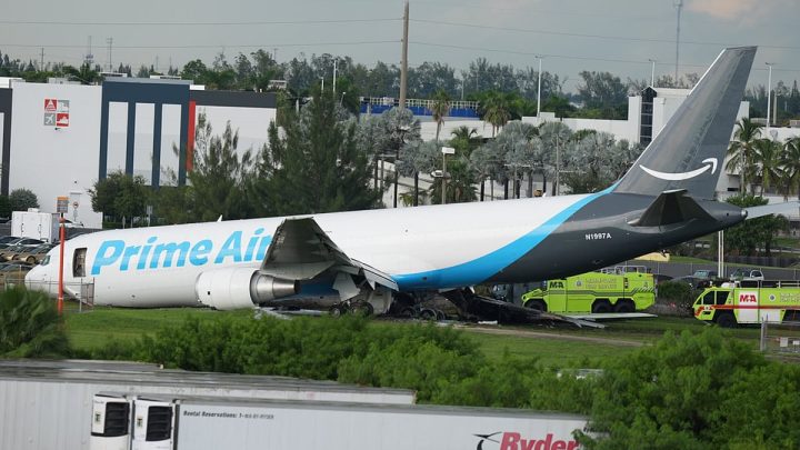 At least five dead after Amazon cargo plane barreled off runway at Miami airport